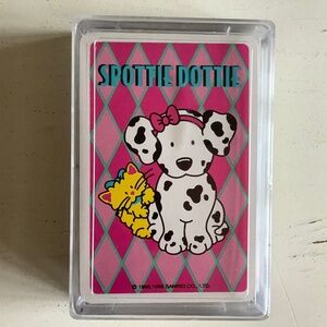 Vintage Sanrio 1996 Spottie Dottie Dalmatians Puppy Playing Cards Deck w/ Box